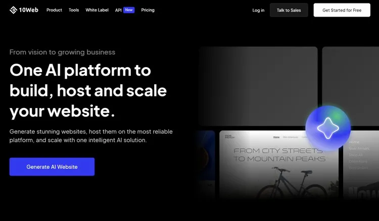 10Web: One AI platform to build, host and scale your website
