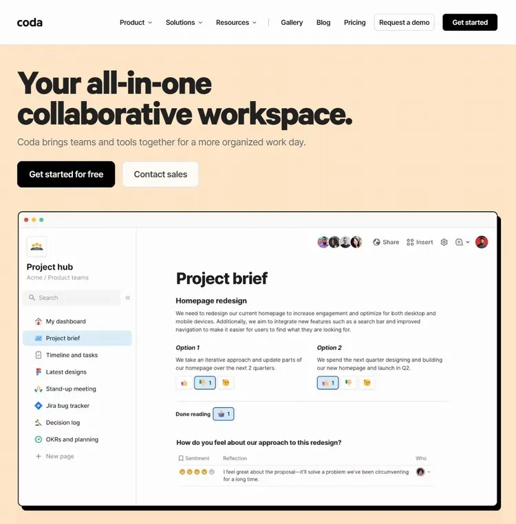 Coda - Your All-In-One Collaborative Workspace