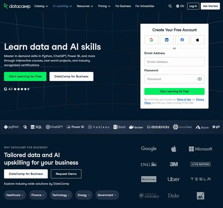 Datacamp - Data science and programming courses