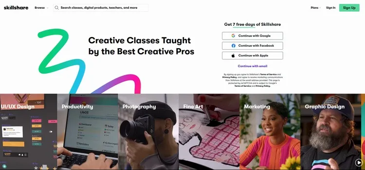 Skillshare - Creative courses in design, photography, and business