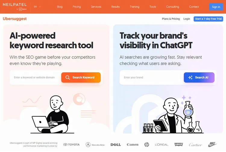 Ubersuggest: Comprehensive SEO Platform