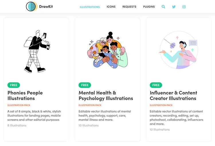 DrawKit Beautiful Free Vector Illustrations and Illustration Packs