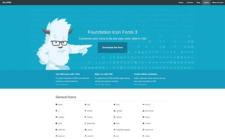 Zurb Foundation Icons Free Icon Font