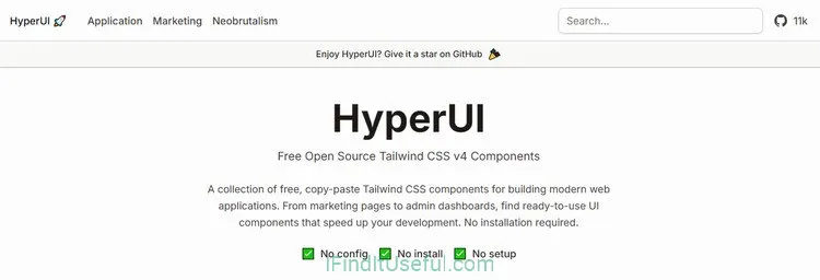 HyperUI Free Tailwind CSS V4 Components