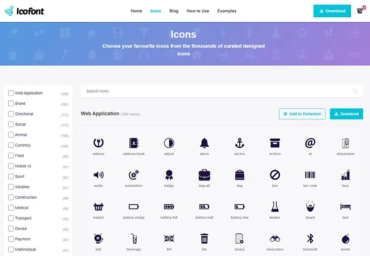 Icofont Free Icon Font for Website UI Design