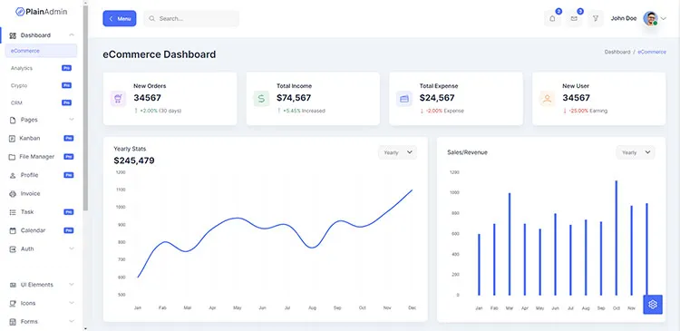 PlainAdmin Bootstrap Admin Dashboard Template