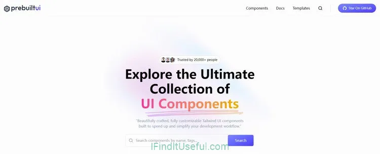 Prebuiltui Tailwind CSS UI Components Library